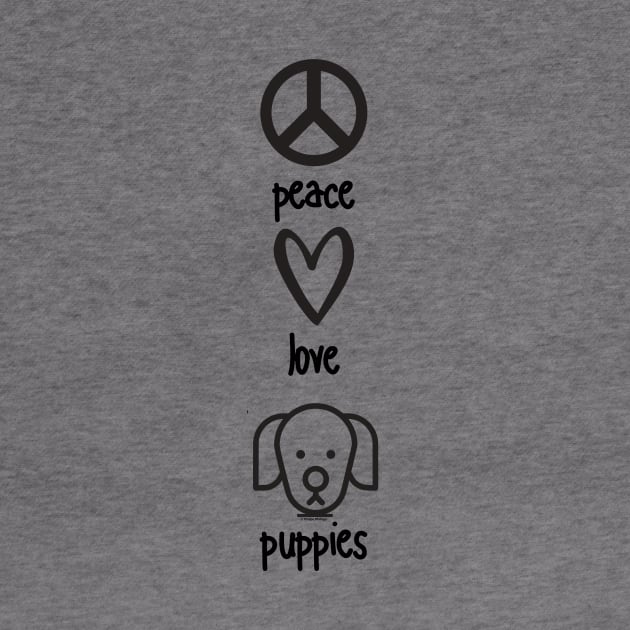 Peace, Love, Puppies by Phebe Phillips